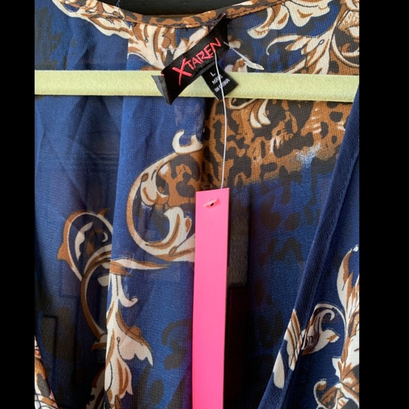 Sheer Navy Maxi Dress. - Picture 3 of 6